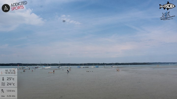 Archiv Foto Webcam Blick von Ammerland über den Starnberger See