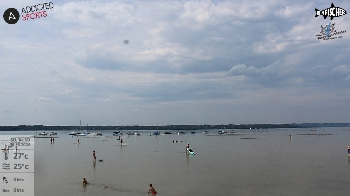 Archiv Foto Webcam Blick von Ammerland über den Starnberger See