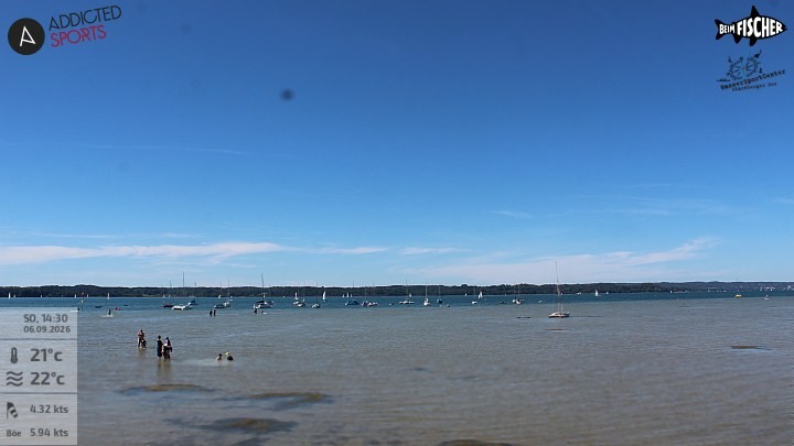 Archiv Foto Webcam Blick von Ammerland über den Starnberger See