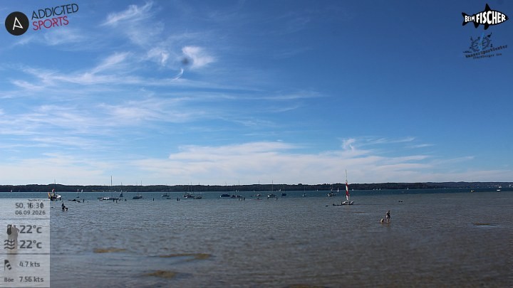 Archiv Foto Webcam Blick von Ammerland über den Starnberger See