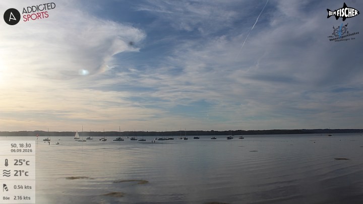 Archiv Foto Webcam Blick von Ammerland über den Starnberger See