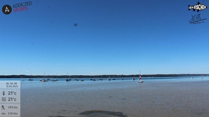 Archiv Foto Webcam Blick von Ammerland über den Starnberger See
