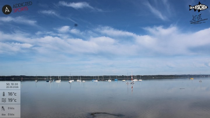 Archiv Foto Webcam Blick von Ammerland über den Starnberger See