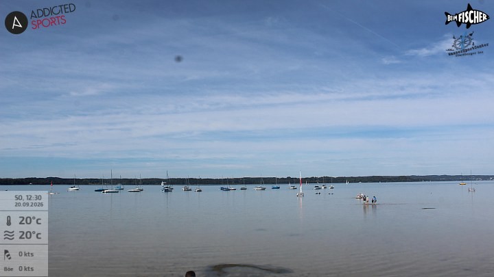 Archiv Foto Webcam Blick von Ammerland über den Starnberger See
