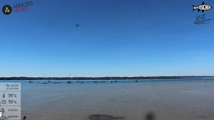 Archiv Foto Webcam Blick von Ammerland über den Starnberger See