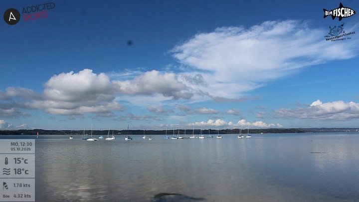 Archiv Foto Webcam Blick von Ammerland über den Starnberger See