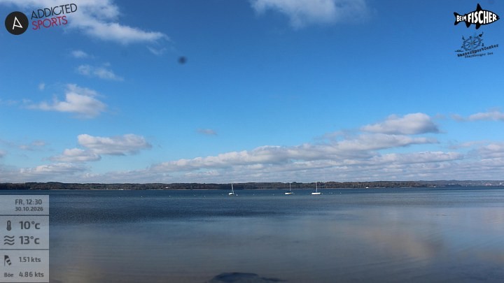 Archiv Foto Webcam Blick von Ammerland über den Starnberger See