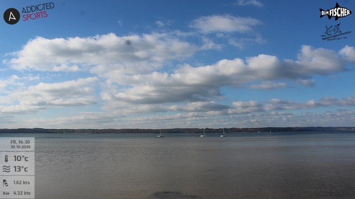 Archiv Foto Webcam Blick von Ammerland über den Starnberger See