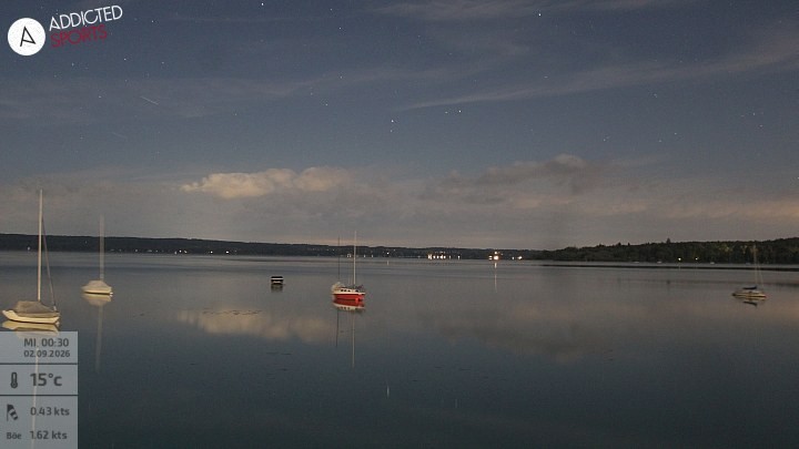 Archiv Foto Webcam Herrsching: Ammersee