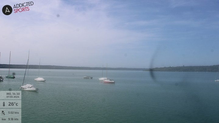 Archiv Foto Webcam Herrsching: Ammersee