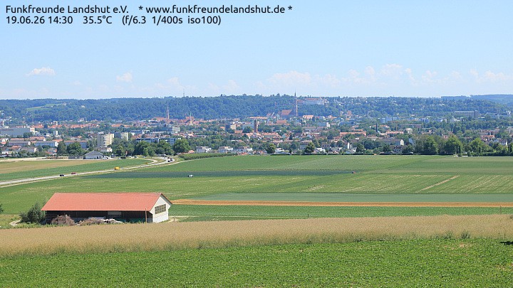 Archiv Foto Webcam Blick auf Landshut in Niederbayern