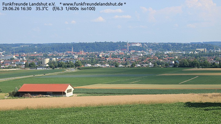 Archiv Foto Webcam Blick auf Landshut in Niederbayern