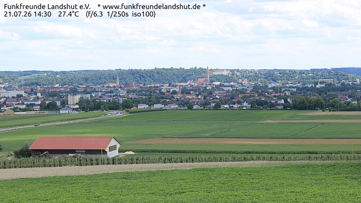 Archiv Foto Webcam Blick auf Landshut in Niederbayern