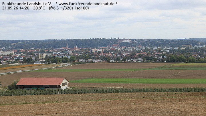 Archiv Foto Webcam Blick auf Landshut in Niederbayern