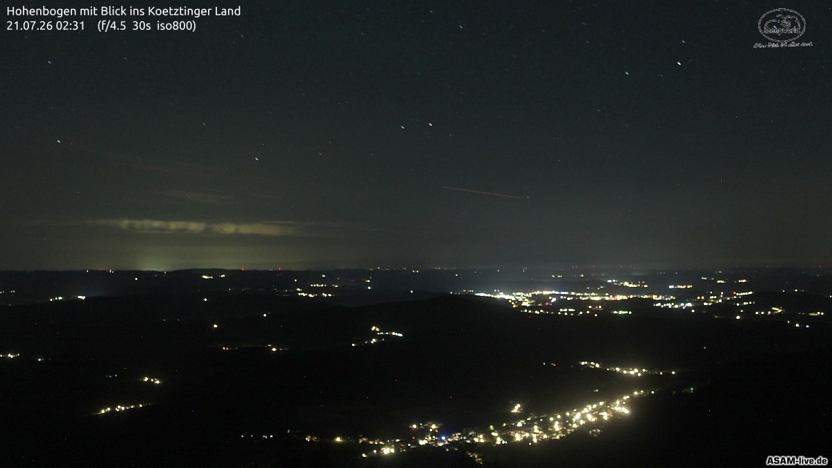 Archiv Foto Webcam Blick Hohenbogen ins Kötztinger Land