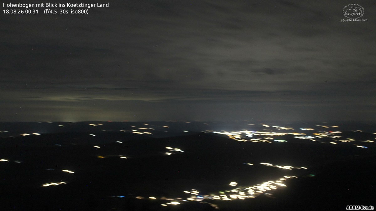 Archiv Foto Webcam Blick Hohenbogen ins Kötztinger Land