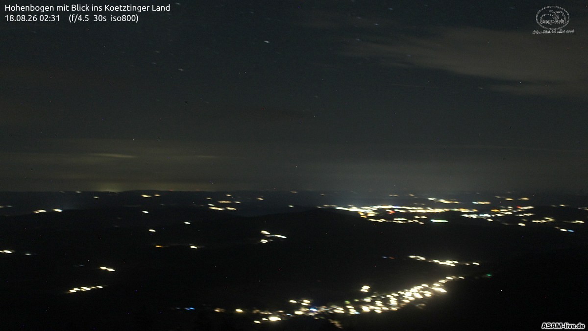 Archiv Foto Webcam Blick Hohenbogen ins Kötztinger Land