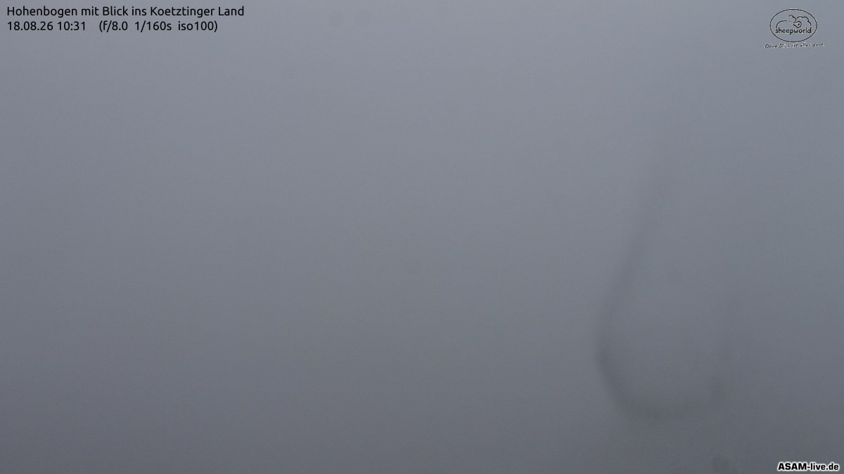 Archiv Foto Webcam Blick Hohenbogen ins Kötztinger Land