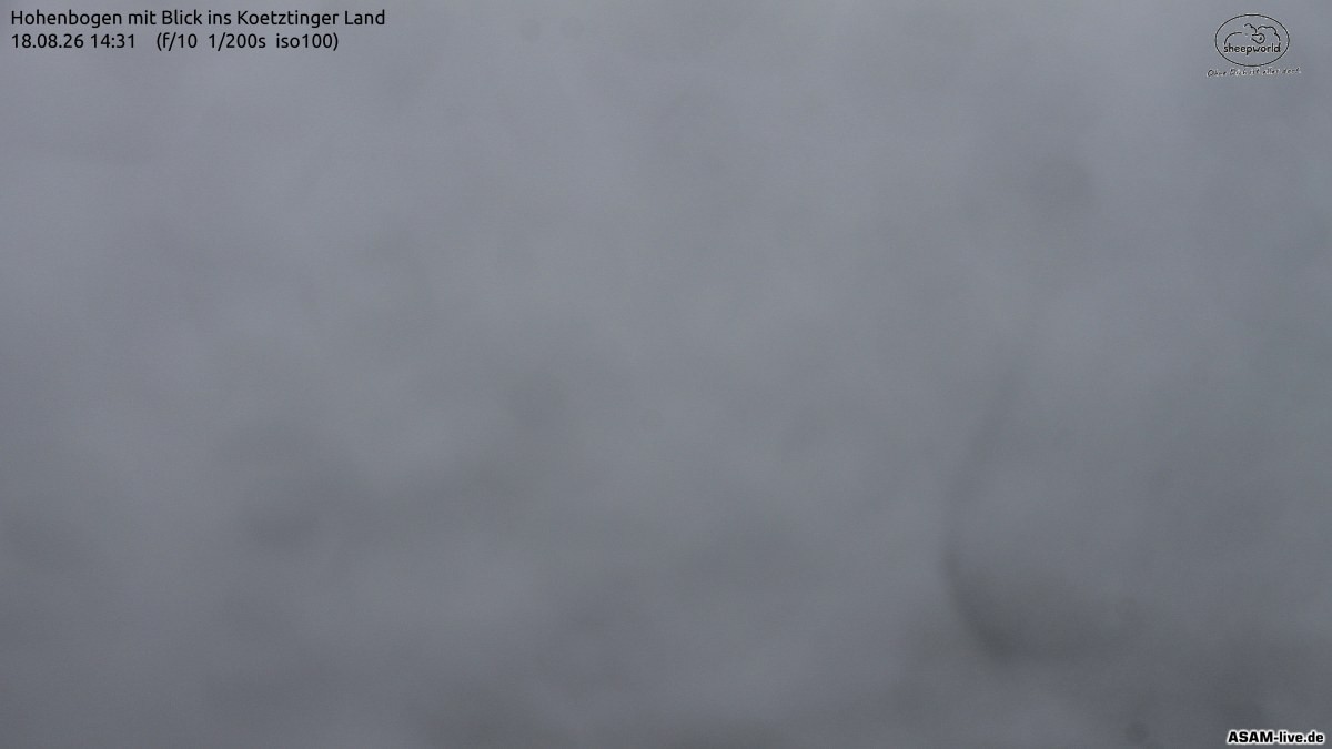 Archiv Foto Webcam Blick Hohenbogen ins Kötztinger Land