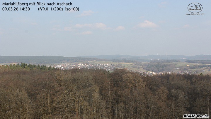 Archiv Foto Webcam Aschach - Mariahilfberg