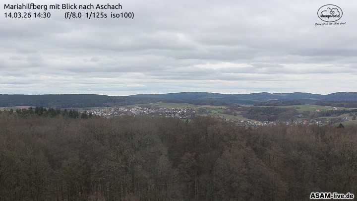 Archiv Foto Webcam Aschach - Mariahilfberg