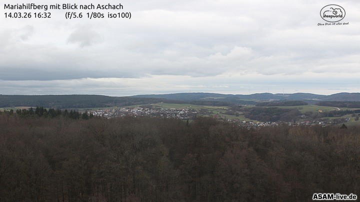 Archiv Foto Webcam Aschach - Mariahilfberg