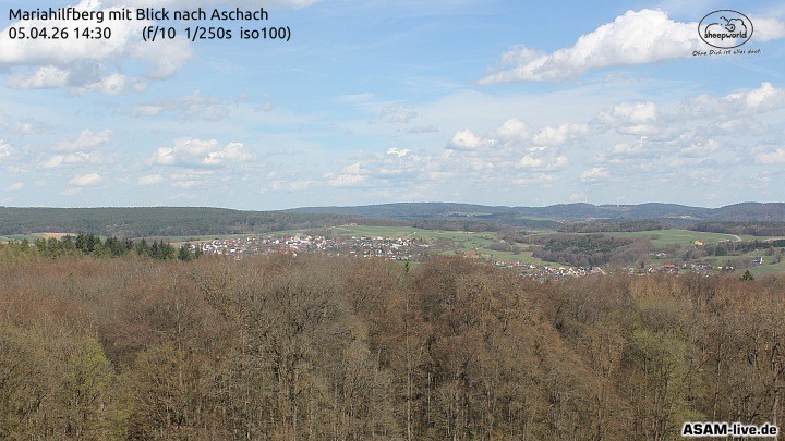 Archiv Foto Webcam Aschach - Mariahilfberg