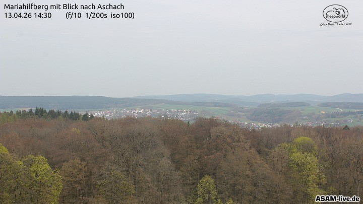 Archiv Foto Webcam Aschach - Mariahilfberg