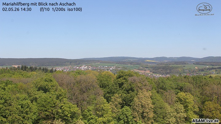 Archiv Foto Webcam Aschach - Mariahilfberg