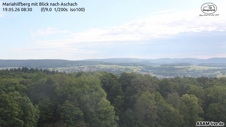 Archiv Foto Webcam Aschach - Mariahilfberg