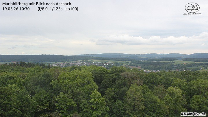 Archiv Foto Webcam Aschach - Mariahilfberg