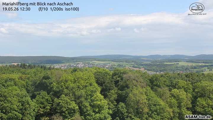 Archiv Foto Webcam Aschach - Mariahilfberg