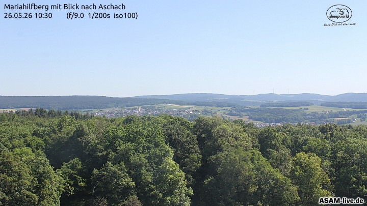 Archiv Foto Webcam Aschach - Mariahilfberg