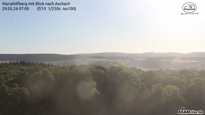 Archiv Foto Webcam Aschach - Mariahilfberg