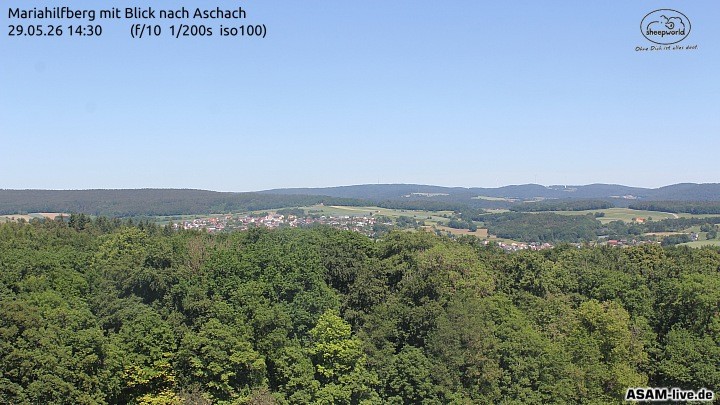 Archiv Foto Webcam Aschach - Mariahilfberg