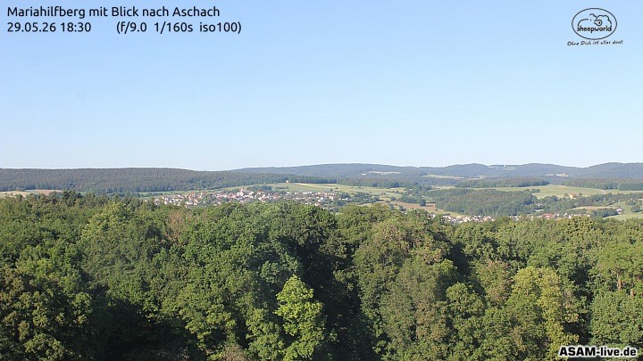 Archiv Foto Webcam Aschach - Mariahilfberg