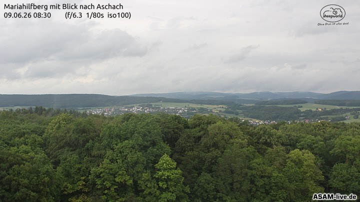 Archiv Foto Webcam Aschach - Mariahilfberg