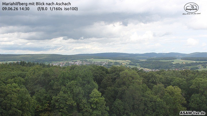 Archiv Foto Webcam Aschach - Mariahilfberg