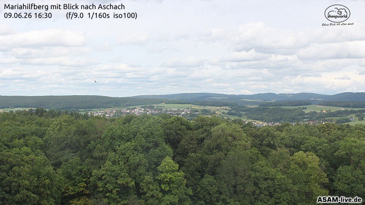 Archiv Foto Webcam Aschach - Mariahilfberg