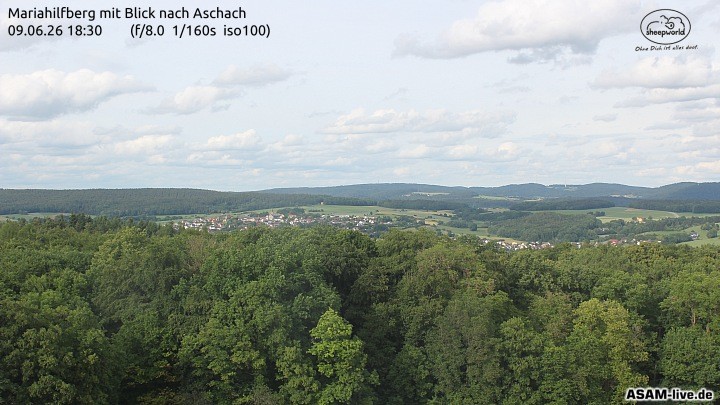 Archiv Foto Webcam Aschach - Mariahilfberg