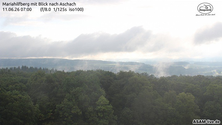 Archiv Foto Webcam Aschach - Mariahilfberg