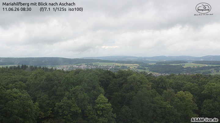 Archiv Foto Webcam Aschach - Mariahilfberg
