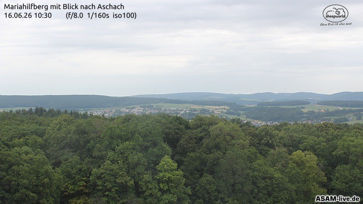 Archiv Foto Webcam Aschach - Mariahilfberg