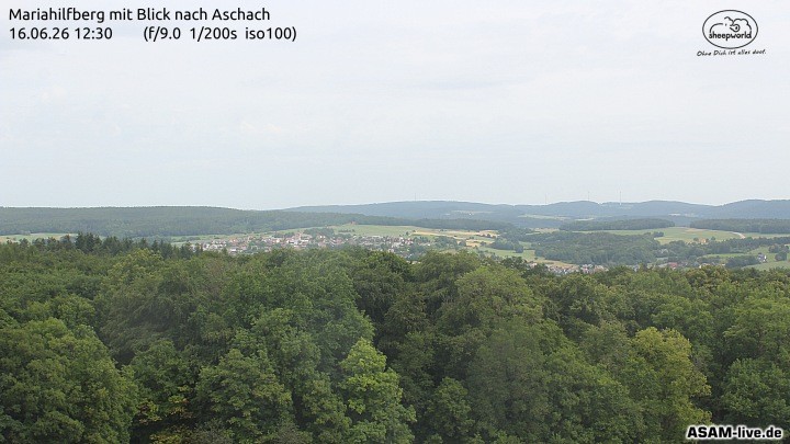 Archiv Foto Webcam Aschach - Mariahilfberg