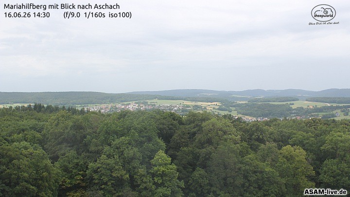 Archiv Foto Webcam Aschach - Mariahilfberg
