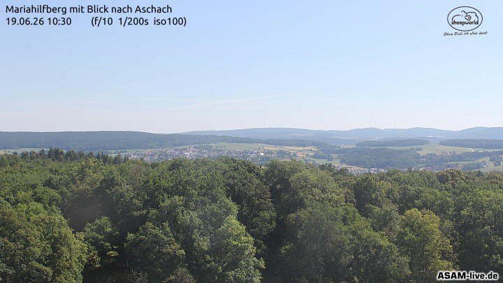 Archiv Foto Webcam Aschach - Mariahilfberg