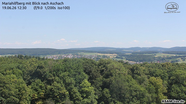 Archiv Foto Webcam Aschach - Mariahilfberg