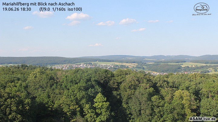 Archiv Foto Webcam Aschach - Mariahilfberg