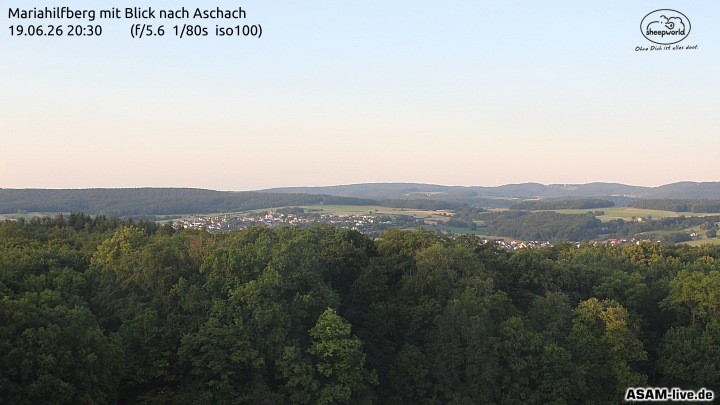 Archiv Foto Webcam Aschach - Mariahilfberg