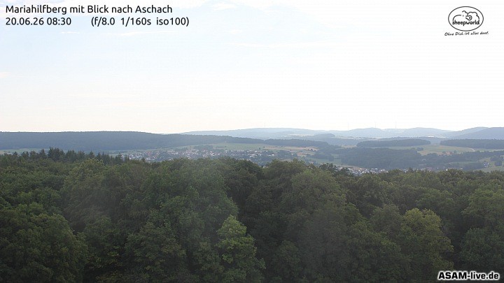Archiv Foto Webcam Aschach - Mariahilfberg
